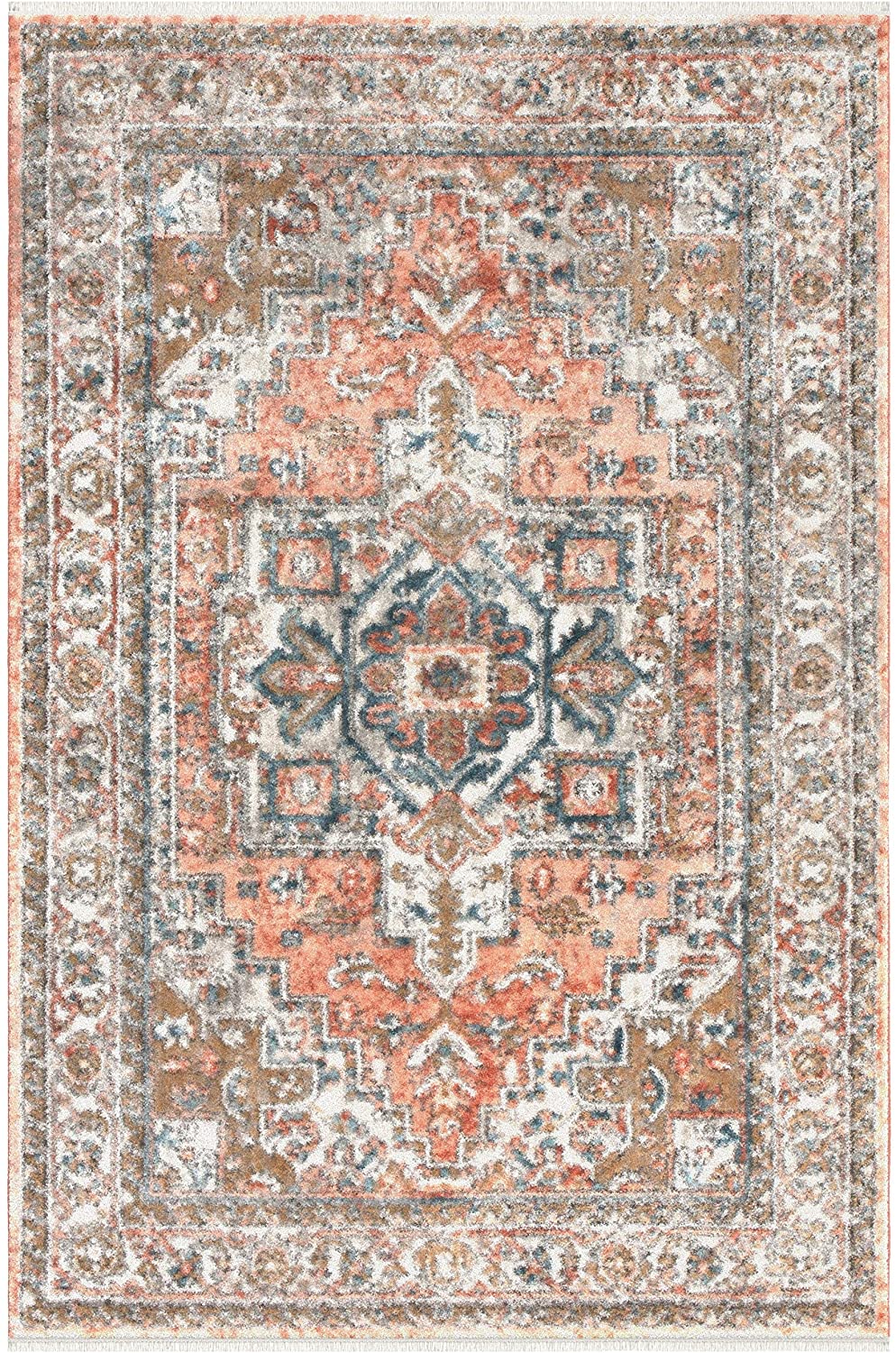 Abacasa Laguna Highland Coral/Natural/Blue/Ivory Area Rug s rug171