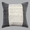 Fully Adjustable Hypoallergenic Premium Quality Hand Woven Throw pillows-100% Breathable Cotton Anti-Odour Indoor Decorative Pillow Cases, 18x18 inches Pillow, Black and Grey.