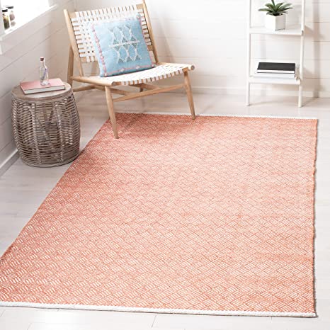 Boston Collection Handmade Flatweave Cotton Area Rug, 6' x 9'