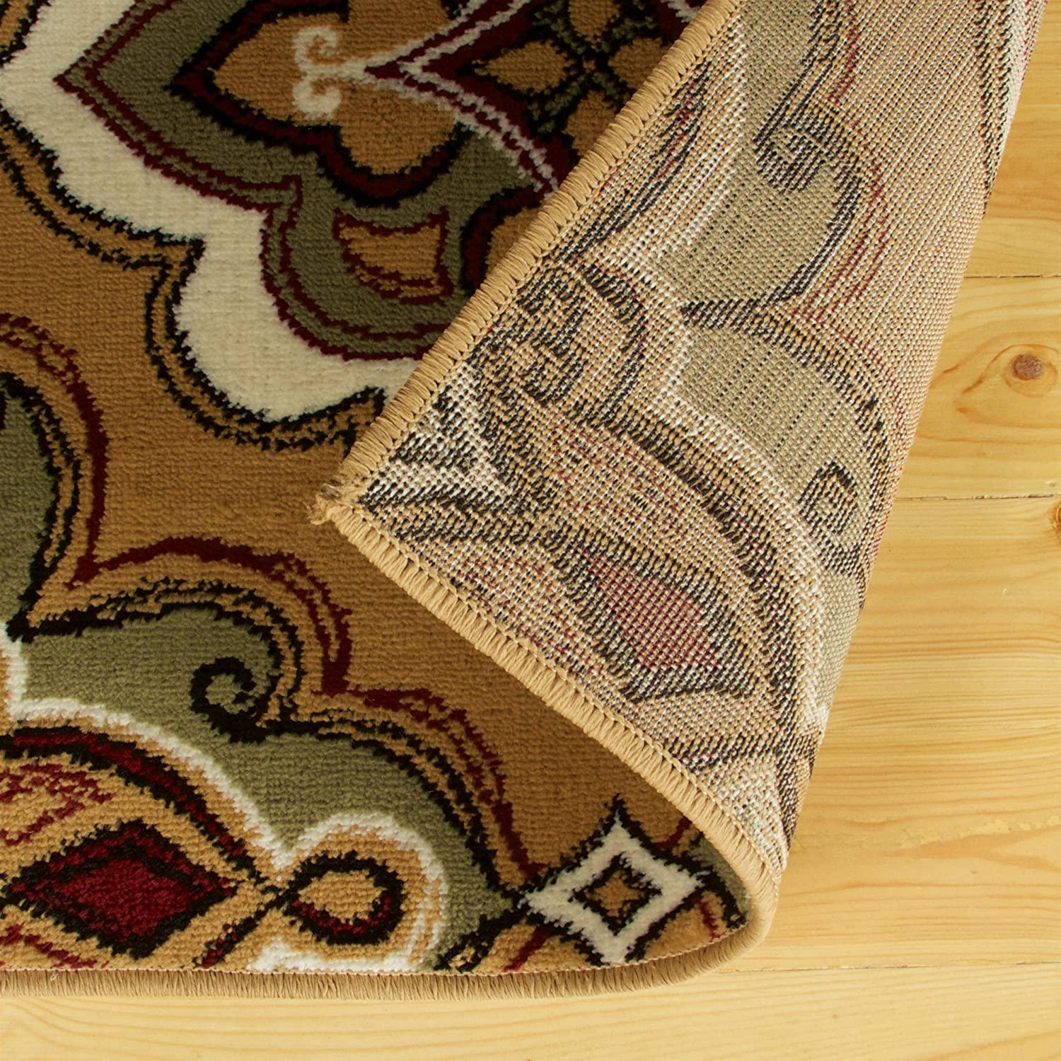 SUPERIOR Designer Crawford Gold Area Rug Runner (2'7" x 8') ERUG83