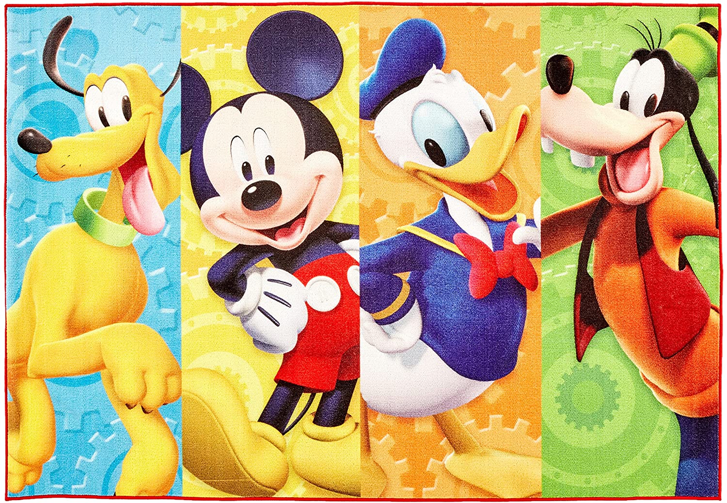 Disney Mickey Mouse Clubhouse Rug HD Digital MMCH Kids Room Decor Bedding Area Rugs 5x7, X Large, Multicolor KRUG353-B1-S2