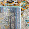 Madison Collection 12' x 15' Blue / Light Blue MAD473M Boho Chic Medallion Distressed Non-Shedding Living Room Bedroom Dining Home Office Area Rug