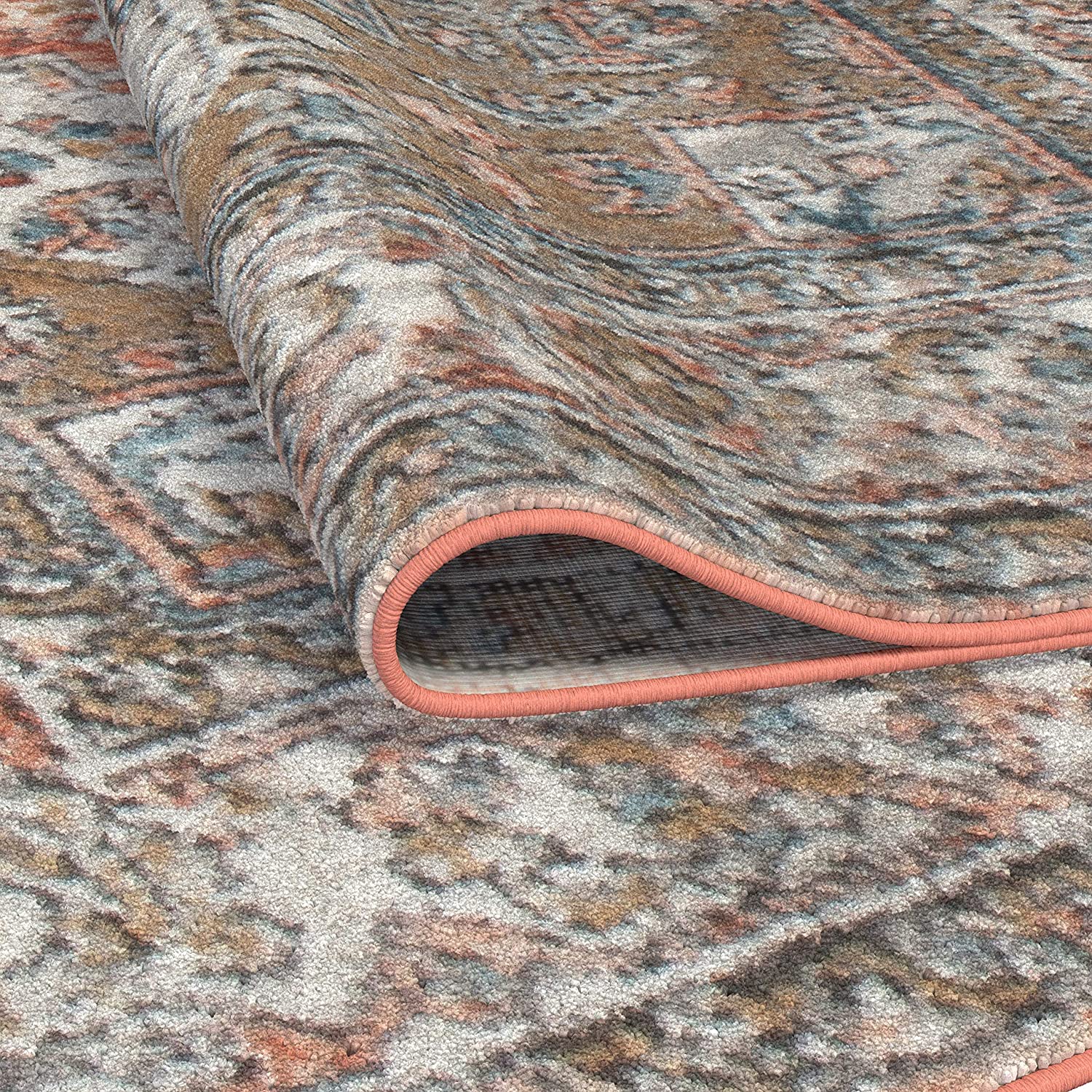 Abacasa Laguna Highland Coral/Natural/Blue/Ivory Area Rug s rug171