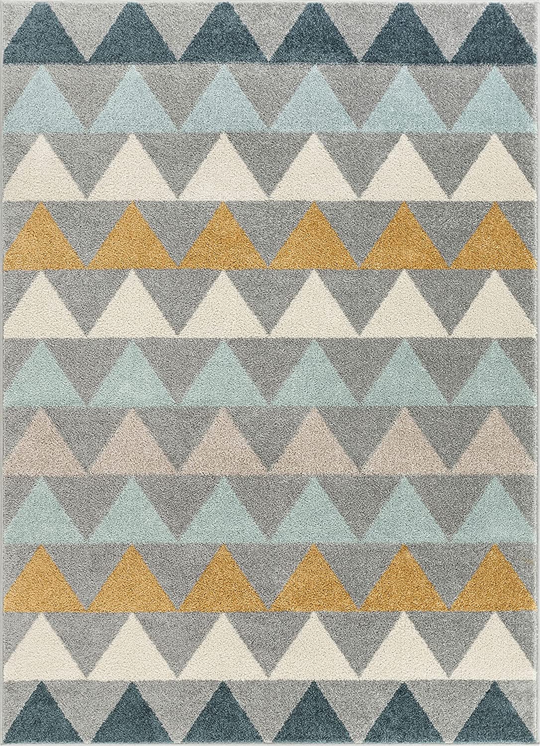 Well Woven Mystic Nova Modern Geometric Distressed Area Rug, DRug154-B2-S3