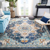 Madison Collection 12' x 15' Blue / Light Blue MAD473M Boho Chic Medallion Distressed Non-Shedding Living Room Bedroom Dining Home Office Area Rug