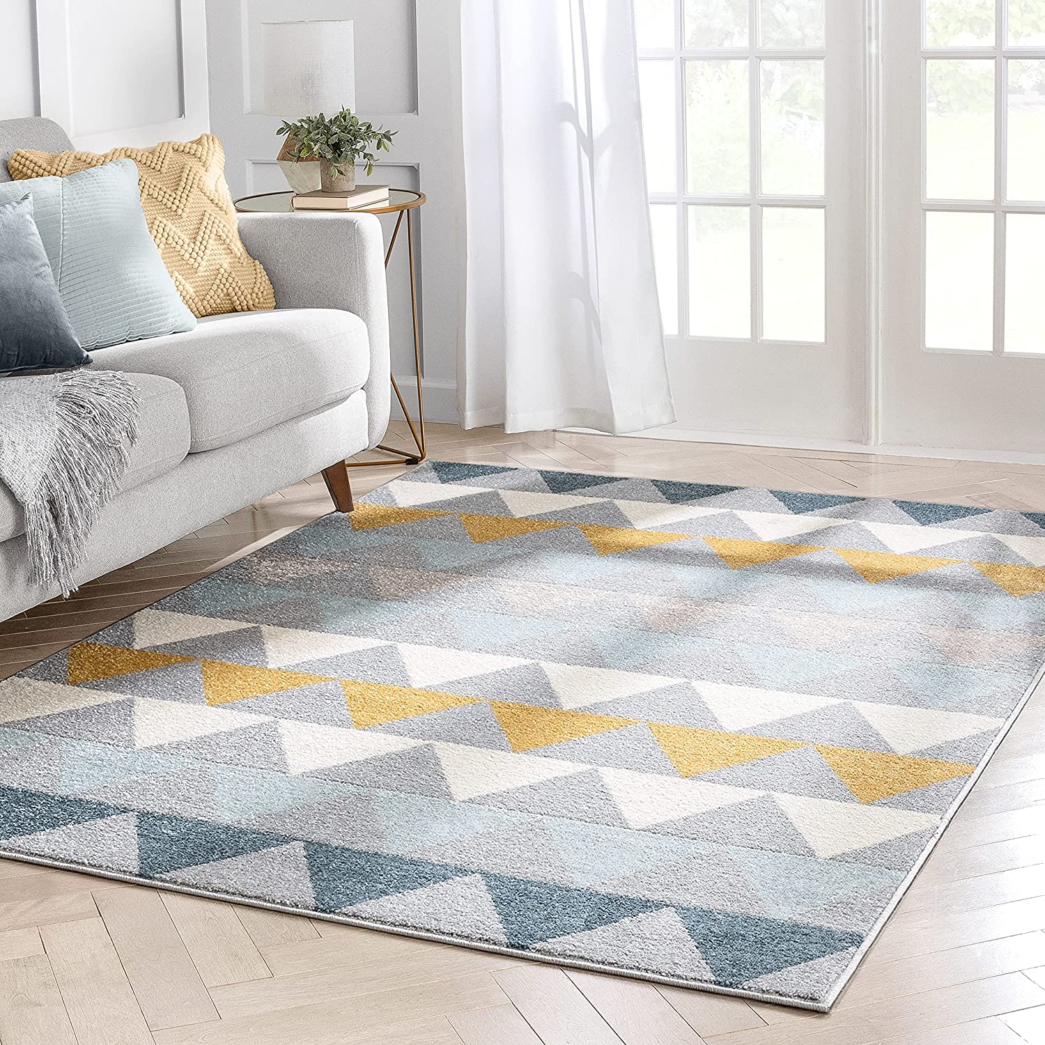 Well Woven Mystic Nova Modern Geometric Distressed Area Rug, DRug154-B2-S3