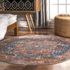 nuLOOM Ethel Medallion Fringe Area Rug, 4' x 6' Oval, Rust, DRug112-B2-S2