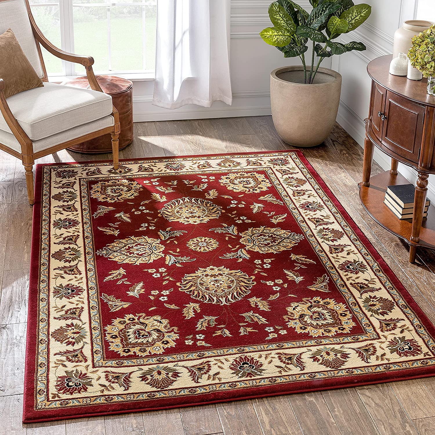 Well Woven Timeless Abbasi Red Traditional Area Rug 3'11" X 5'3"