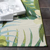 Barbados Collection Tropical Floral Indoor/ Outdoor Non-Shedding Easy Cleaning Patio Backyard Porch Deck Mudroom Accent Area Rug, 3'3