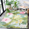 Barbados Collection Tropical Floral Indoor/ Outdoor Non-Shedding Easy Cleaning Patio Backyard Porch Deck Mudroom Accent Area Rug, 3'3