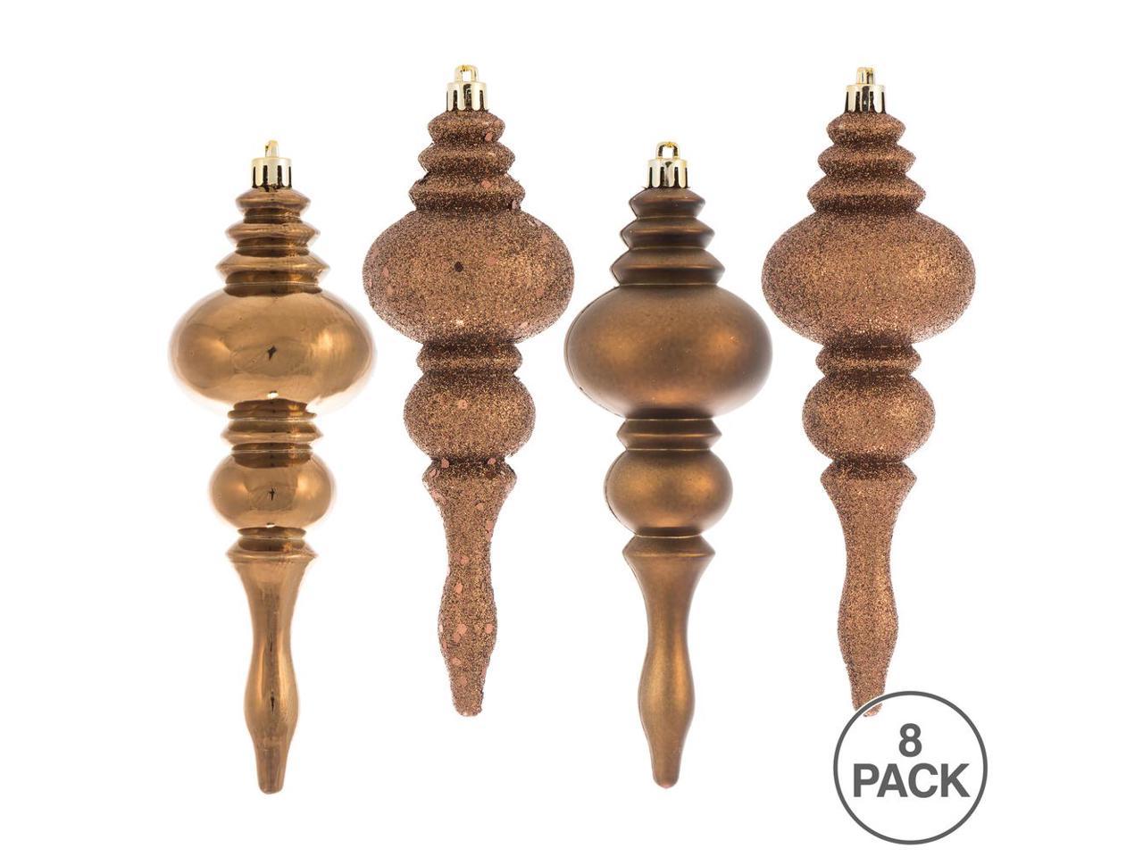 7" Mocha Finial 4 Finish Asst 8/Bx