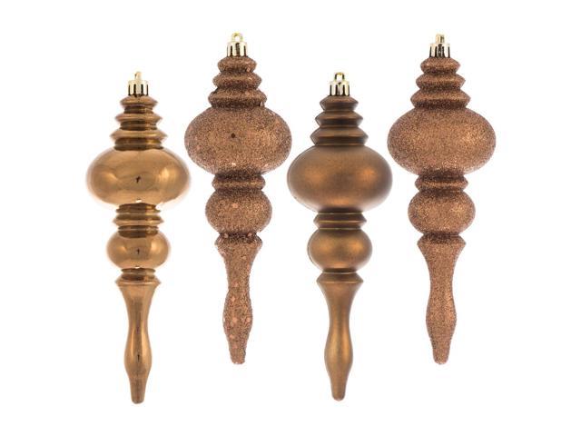 7" Mocha Finial 4 Finish Asst 8/Bx