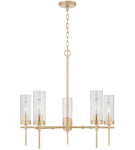 Austin Allen & Co 5 Light 28 inch Soft Gold Chandelier Ceiling Light, Austin Allen & Co CL355