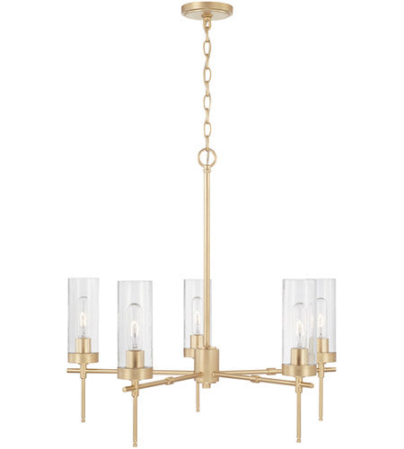 Austin Allen & Co 5 Light 28 inch Soft Gold Chandelier Ceiling Light, Austin Allen & Co CL355