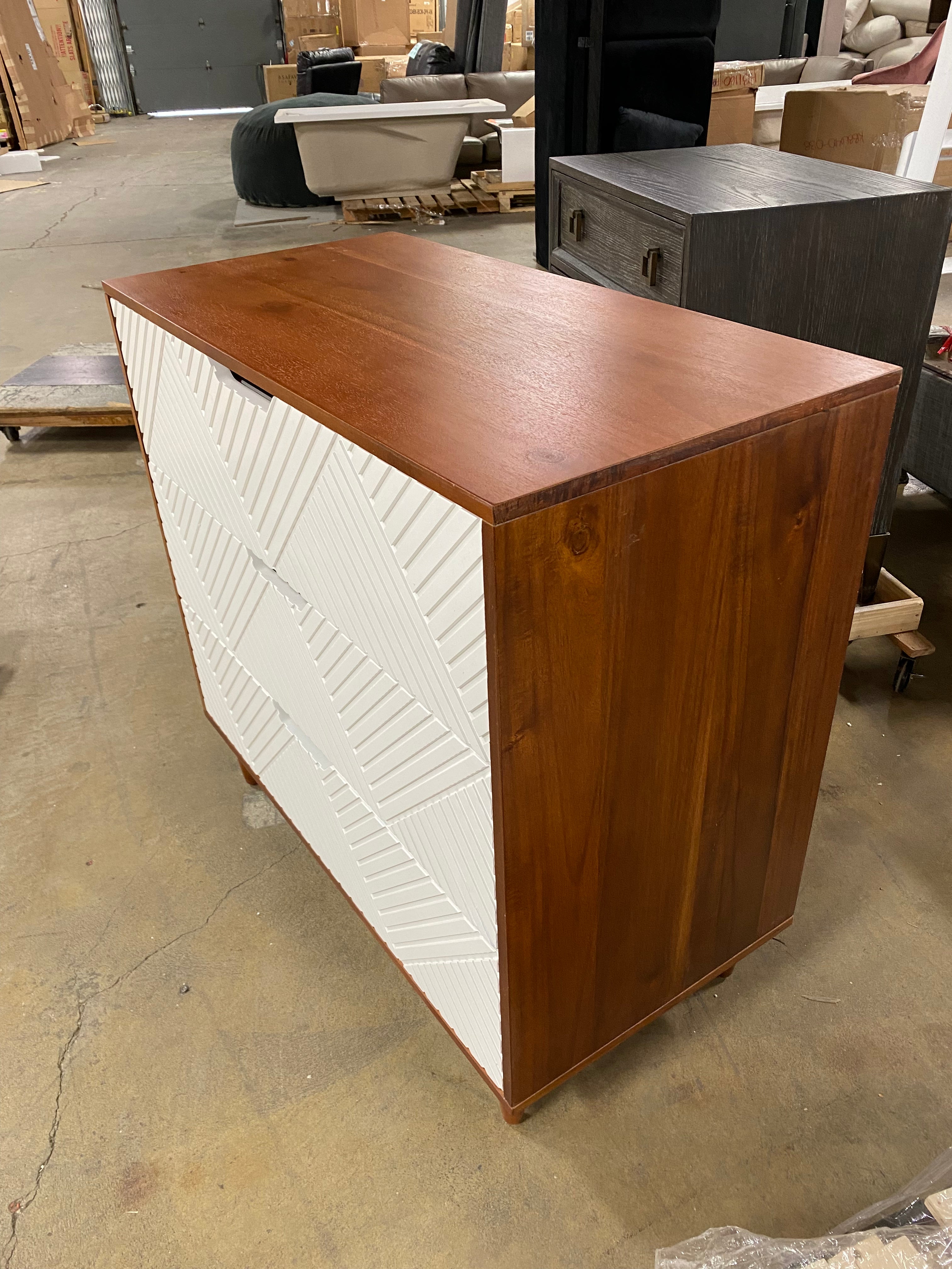 Touraco Dresser White Brown Touraco Dresser White Brown