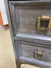 30'' Tall 3 - Drawer Bachelor's Chest in Dark Gray/ Brass