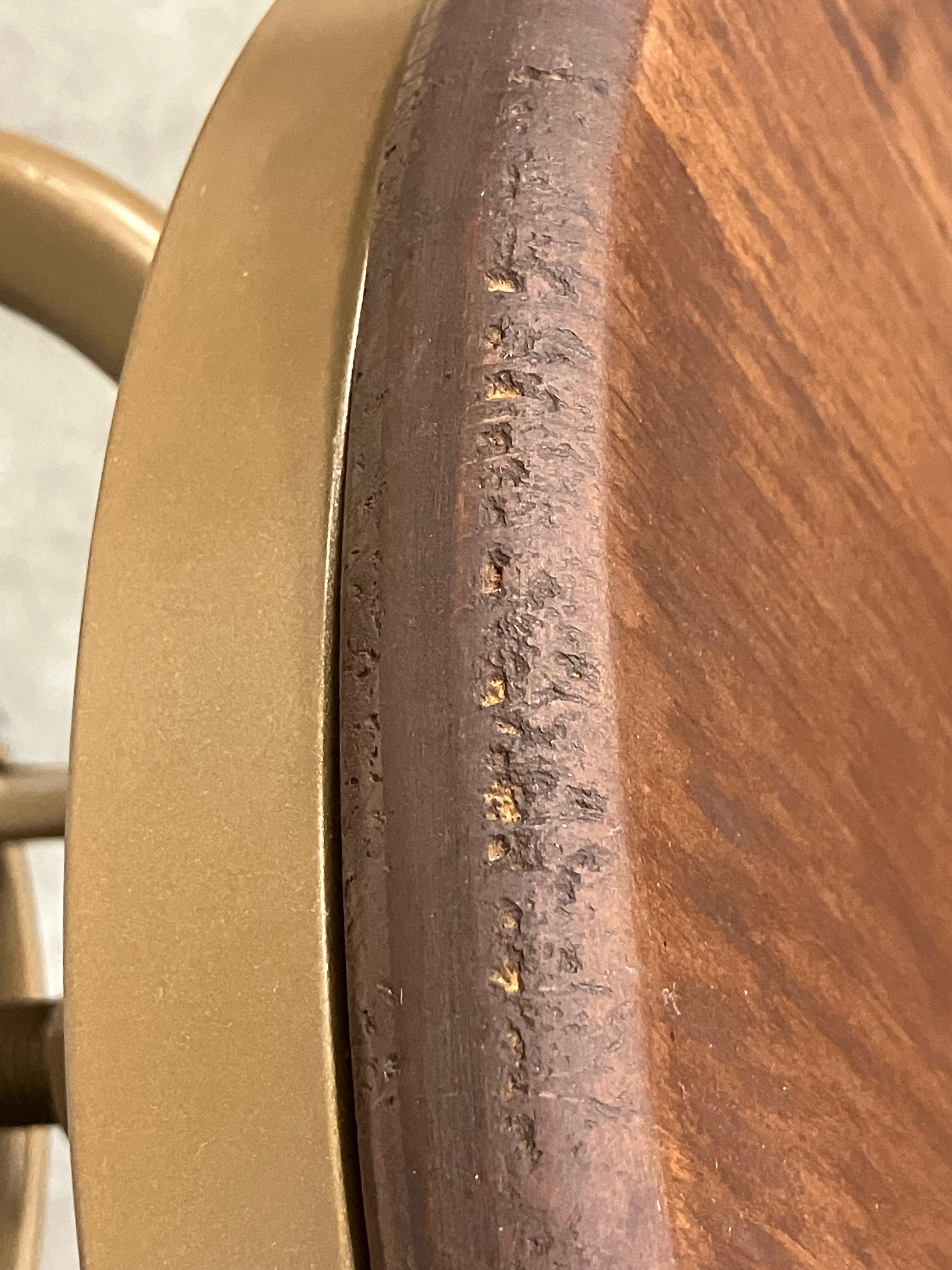 Bronze Solid Wood Adjustable Height Side Table/Stool