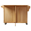 Aadham 52.5'' Wide Rolling Kitchen Cart