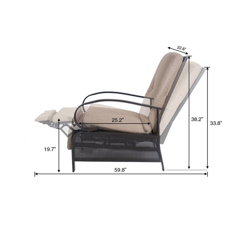 Aadhira recliner patio best sale chair with cushions