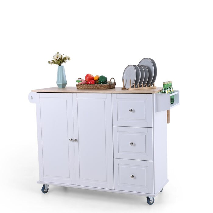 Aadrith 44'' Wide Rolling Kitchen Island