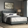 Queen Light Gray Aadvik Upholstered Bed