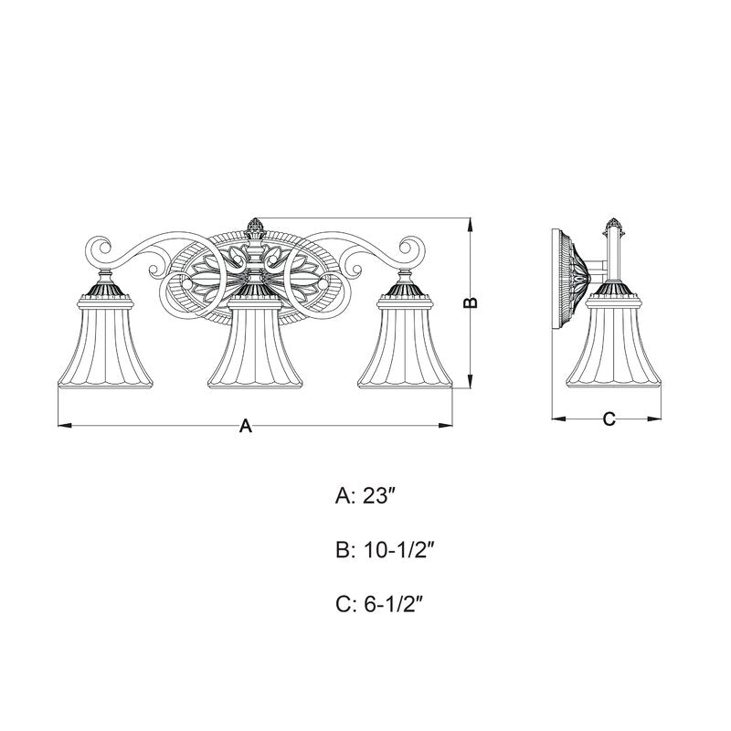 Aahil 3 - Light Dimmable Vanity Light KB407