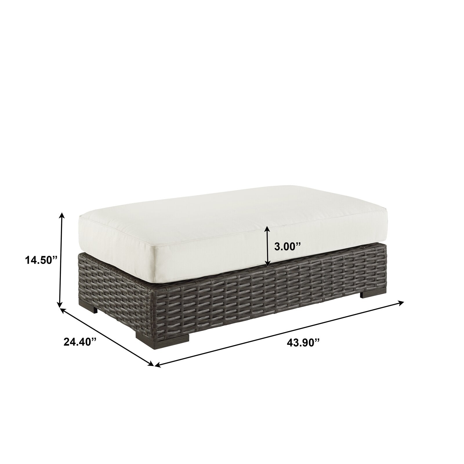 Aaliyah Outdoor Ottoman with Cushion K7644