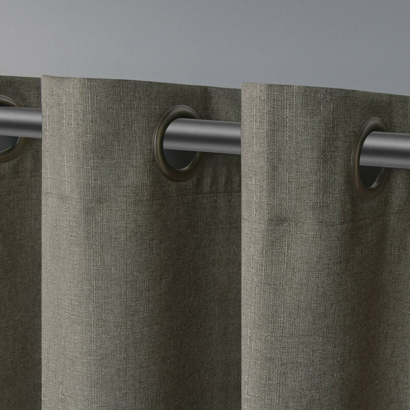 Aaliyah Solid Color Semi-Sheer Grommet Curtain Panel (Set of 2) ts434