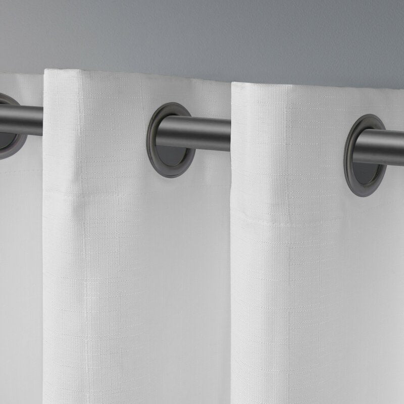 Aaliyah Solid Color Semi-Sheer Grommet Curtain Panel (Set of 2) ts155