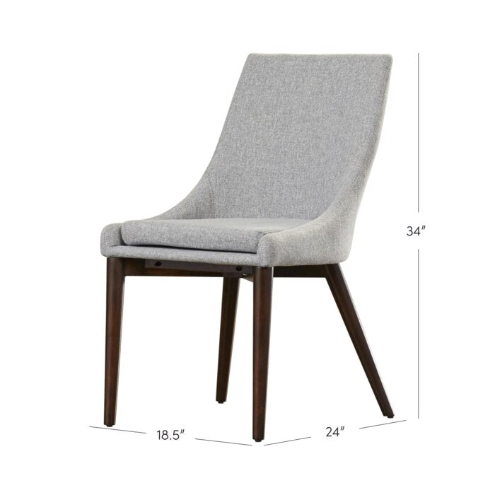 Aaliyah Upholstered Side Chair in Gray LX5201
