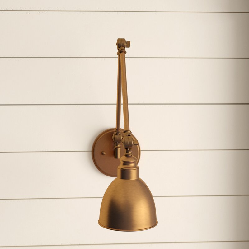 Aarav 1 - Light Dimmable Brass Swing Arm (set of 2) MG654