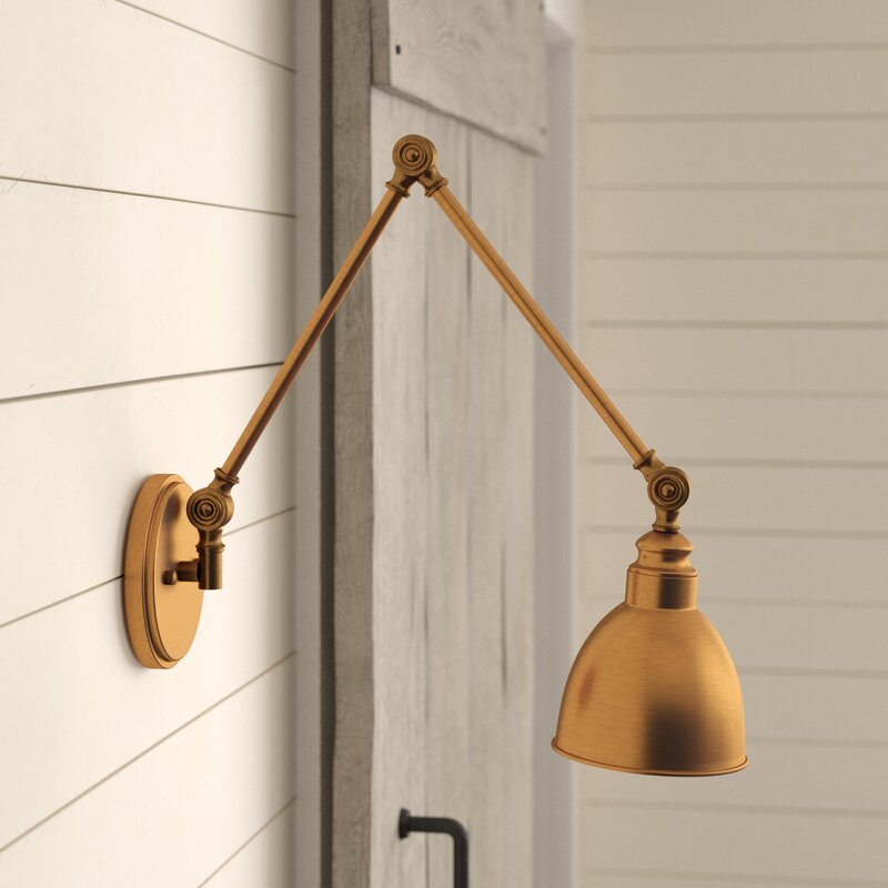 Aarav 1 - Light Dimmable Brass Swing Arm (set of 2) MG654