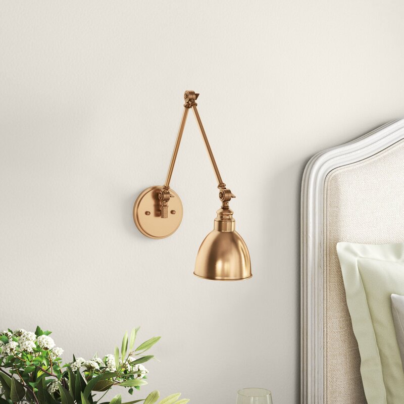 Aarav 1 - Light Dimmable Brass Swing Arm (set of 2) MG654