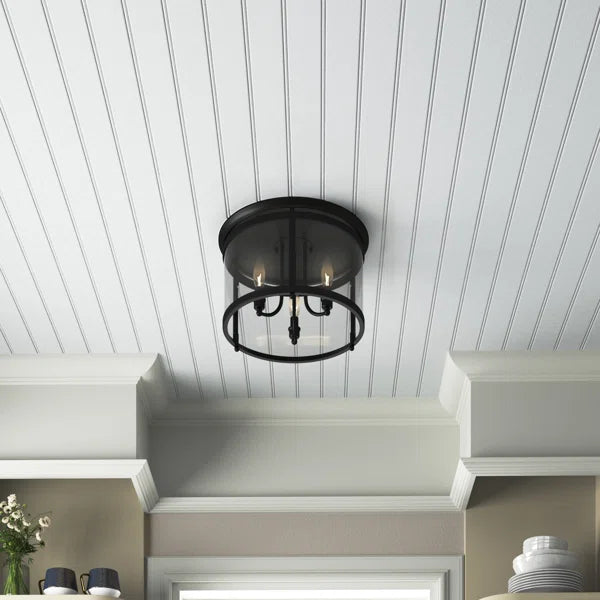 Aarav 3 - Light 14.75'' Lantern Drum Flush Mount
