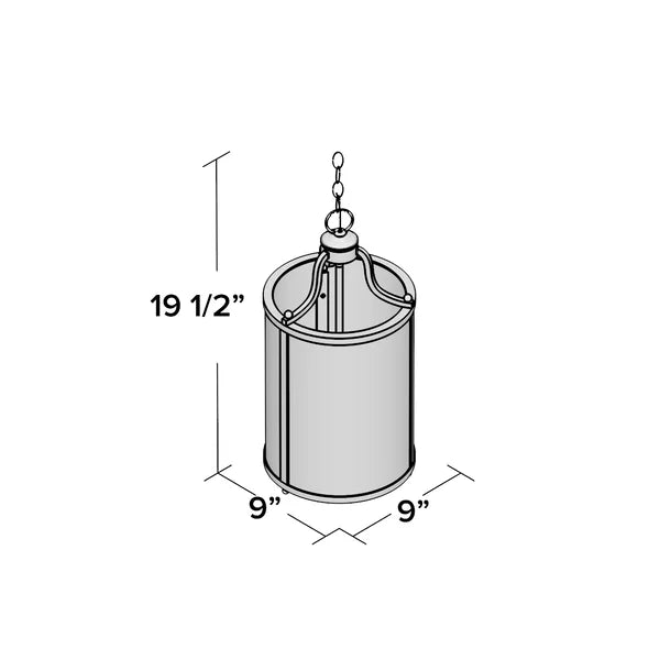 Aarav 3 - Light Lantern Cylinder Pendant