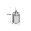 Aarav 3 - Light Lantern Cylinder Pendant