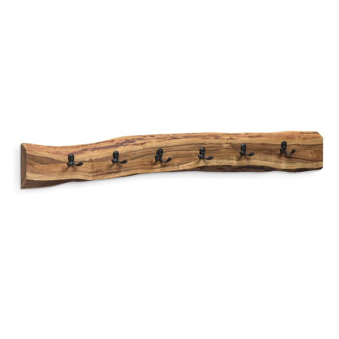 Aaravreddy 48'' Wide Solid Wood 12 - Hook Wall Mounted Coat Rack,