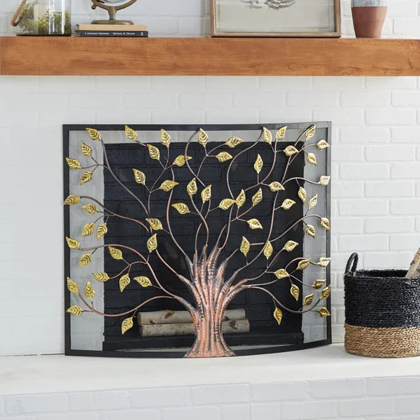 Aashay Single Panel Iron Fireplace Screen