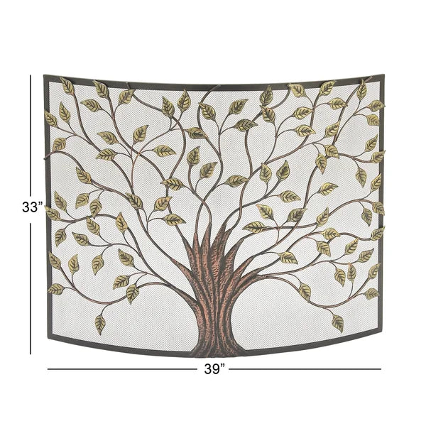 Aashay Single Panel Iron Fireplace Screen