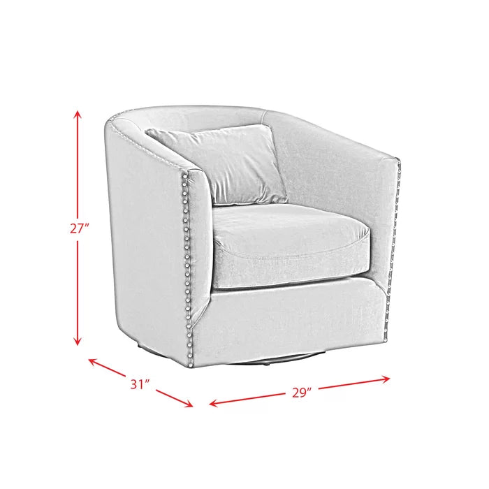 Abagail Upholstered Swivel Barrel Chair