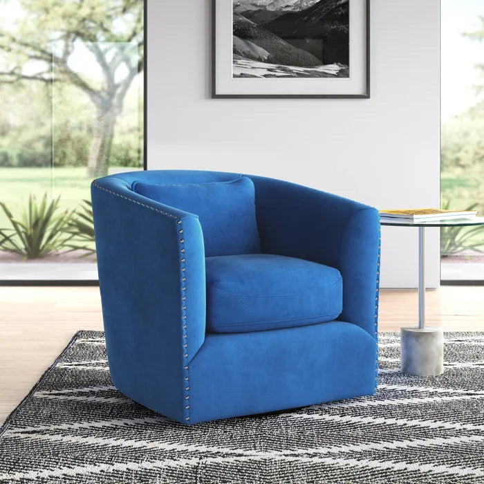 Abagail Upholstered Swivel Barrel Chair