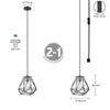 Abbeville 1 - Light Single Geometric Pendant TTR543