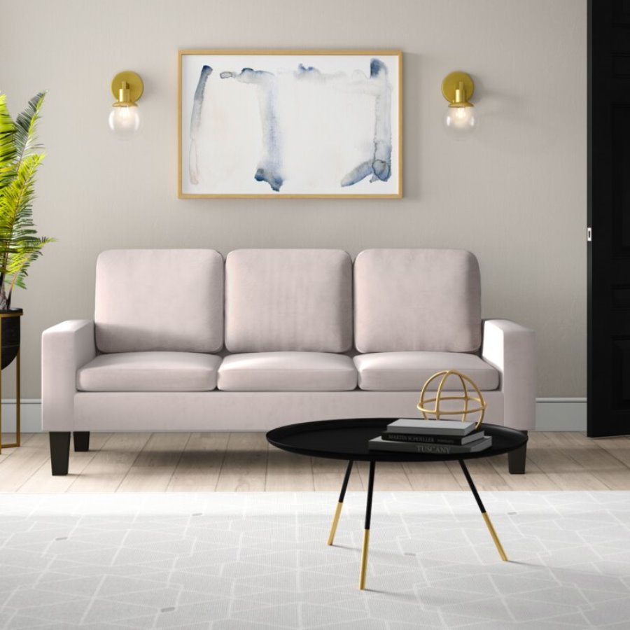 Abbey 74" Square  Arm Sofa with Reversible Cushions OP057