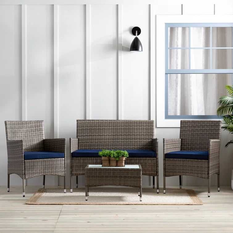 Abbondanzio Person Seating Group with Cushions, (Set of 3)