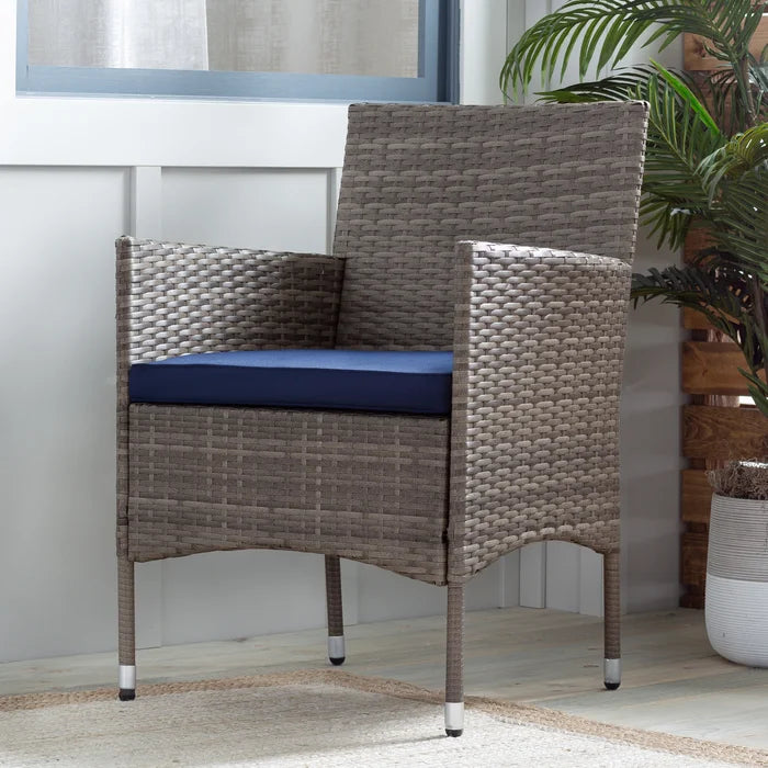Abbondanzio Wicker/Rattan 4- Person Seating Group with Cushions, (Set of 4)