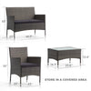 Abbondanzio Wicker/Rattan 4 - Person Seating Group with Cushions