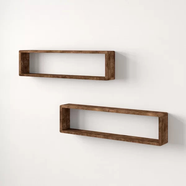 Abbott 4 Piece Alder Solid Wood Floating Shelf (Set of 2)