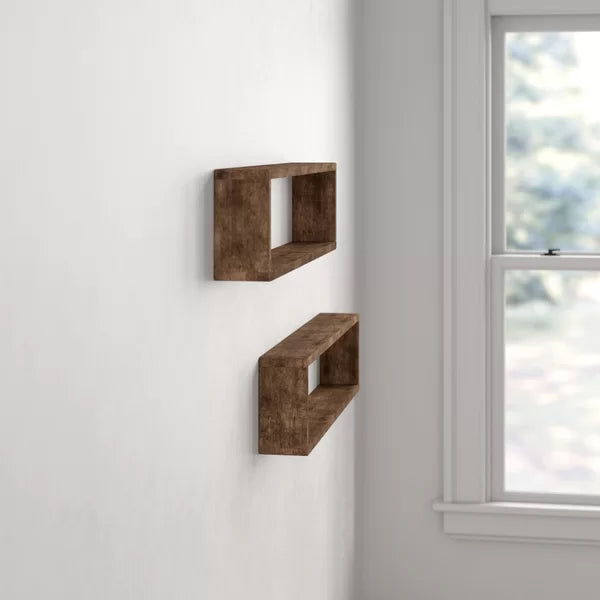 Abbott 4 Piece Alder Solid Wood Floating Shelf (Set of 2)