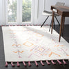 Abbott Handmade Tufted Wool Orange/Gray/Ivory Rug  Rectangle 5' x 8'