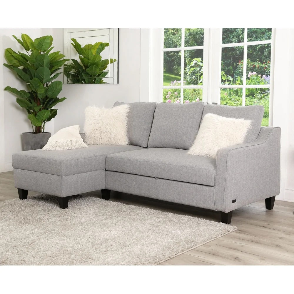 Abbyson Haskell Grey Convertible Sofa Bed CYB544